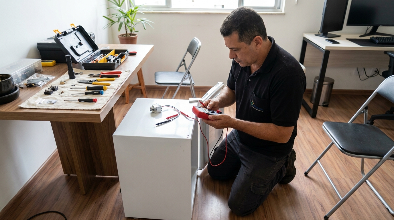 Reparo da placa eletrônica de frigobar em Suzano‑SP